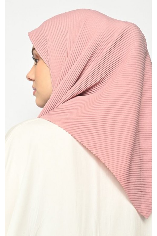 Suria Segitiga Instan Pleats Baby Pink